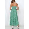 image:imageZESICA Womens Summer Boho Strapless Maxi Dress 2026 Casual Off Shoulder Smocked Flowy A Line Beach Holiday Long DressesGreen