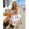 image:imageZESICA Womens Summer Boho Strapless Maxi Dress 2026 Casual Off Shoulder Smocked Flowy A Line Beach Holiday Long DressesIvory