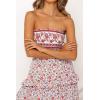 image:imageZESICA Womens Summer Boho Strapless Maxi Dress 2026 Casual Off Shoulder Smocked Flowy A Line Beach Holiday Long DressesPink