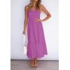 image:imageZESICA Womens Summer Boho Strapless Maxi Dress 2026 Casual Off Shoulder Smocked Flowy A Line Beach Holiday Long DressesPurple