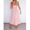 image:imageZESICA Womens Summer Boho Strapless Maxi Dress 2026 Casual Off Shoulder Smocked Flowy A Line Beach Holiday Long DressesSolid Blush Pink