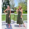 image:imageZESICA Womens Summer Boho Strapless Maxi Dress 2026 Casual Off Shoulder Smocked Flowy A Line Beach Holiday Long DressesSolidarmygreen