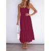 image:imageZESICA Womens Summer Boho Strapless Maxi Dress 2026 Casual Off Shoulder Smocked Flowy A Line Beach Holiday Long DressesSolidfuchsia