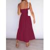 image:imageZESICA Womens Summer Boho Strapless Maxi Dress 2026 Casual Off Shoulder Smocked Flowy A Line Beach Holiday Long DressesSolidfuchsia