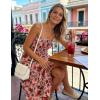 image:imageZESICA Womens Summer Boho Strapless Maxi Dress 2026 Casual Off Shoulder Smocked Flowy A Line Beach Holiday Long DressesVintage Pink