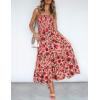 image:imageZESICA Womens Summer Boho Strapless Maxi Dress 2026 Casual Off Shoulder Smocked Flowy A Line Beach Holiday Long DressesVintage Pink