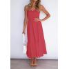 image:imageZESICA Womens Summer Boho Strapless Maxi Dress 2026 Casual Off Shoulder Smocked Flowy A Line Beach Holiday Long DressesWatermelon