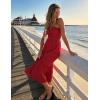 image:imageZESICA Womens Summer Boho Strapless Maxi Dress 2026 Casual Off Shoulder Smocked Flowy A Line Beach Holiday Long DressesWatermelon