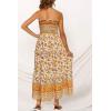 image:imageZESICA Womens Summer Boho Strapless Maxi Dress 2026 Casual Off Shoulder Smocked Flowy A Line Beach Holiday Long DressesYellow