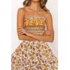 image:imageZESICA Womens Summer Boho Strapless Maxi Dress 2026 Casual Off Shoulder Smocked Flowy A Line Beach Holiday Long DressesYellow