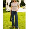 image:imageZESICA Womens Summer Asymmetrical T Shirts Ruched Fitted Y2K Going Out Tops 2026 Spring Fashion Outfits Casual Work BlouseSand
