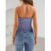 image:imageZESICA Womens Spring Striped Strapless Crop Tube Tops 2026 Summer Knit Bandeau Going Out Shirts Y2K Beach Vacation OutfitsBlue