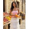 image:imageZESICA Womens Spring Striped Strapless Crop Tube Tops 2026 Summer Knit Bandeau Going Out Shirts Y2K Beach Vacation OutfitsPink