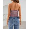 image:imageZESICA Womens Spring Striped Strapless Crop Tube Tops 2026 Summer Knit Bandeau Going Out Shirts Y2K Beach Vacation OutfitsWine
