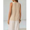 image:imageZESICA Womens Summer Crochet Sleeveless V Neck Vest Tops 2026 Casual Lightweight Knit Sweaters Fashion Vacation ClothesApricot