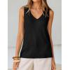 image:imageZESICA Womens Summer Crochet Sleeveless V Neck Vest Tops 2026 Casual Lightweight Knit Sweaters Fashion Vacation ClothesBlack