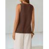 image:imageZESICA Womens Summer Crochet Sleeveless V Neck Vest Tops 2026 Casual Lightweight Knit Sweaters Fashion Vacation ClothesBrown