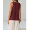 image:imageZESICA Womens Summer Crochet Sleeveless V Neck Vest Tops 2026 Casual Lightweight Knit Sweaters Fashion Vacation ClothesBurgundy