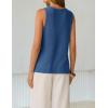 image:imageZESICA Womens Summer Crochet Sleeveless V Neck Vest Tops 2026 Casual Lightweight Knit Sweaters Fashion Vacation ClothesDustyblue