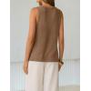image:imageZESICA Womens Summer Crochet Sleeveless V Neck Vest Tops 2026 Casual Lightweight Knit Sweaters Fashion Vacation ClothesKhaki