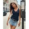 image:imageZESICA Womens Summer Crochet Sleeveless V Neck Vest Tops 2026 Casual Lightweight Knit Sweaters Fashion Vacation ClothesNavyblue