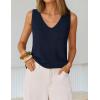 image:imageZESICA Womens Summer Crochet Sleeveless V Neck Vest Tops 2026 Casual Lightweight Knit Sweaters Fashion Vacation ClothesNavyblue