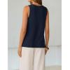 image:imageZESICA Womens Summer Crochet Sleeveless V Neck Vest Tops 2026 Casual Lightweight Knit Sweaters Fashion Vacation ClothesNavyblue