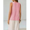 image:imageZESICA Womens Summer Crochet Sleeveless V Neck Vest Tops 2026 Casual Lightweight Knit Sweaters Fashion Vacation ClothesPink