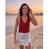 image:imageZESICA Womens Summer Crochet Sleeveless V Neck Vest Tops 2026 Casual Lightweight Knit Sweaters Fashion Vacation ClothesRed