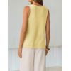 image:imageZESICA Womens Summer Crochet Sleeveless V Neck Vest Tops 2026 Casual Lightweight Knit Sweaters Fashion Vacation ClothesYellow