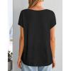image:imageZESICA Summer Short Sleeve Sweater for Women 2026 Casual V Neck Oversized Sweater Vest Lightweight Knit Pullover TopsBlack