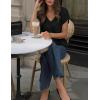 image:imageZESICA Summer Short Sleeve Sweater for Women 2026 Casual V Neck Oversized Sweater Vest Lightweight Knit Pullover TopsBlack