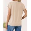 image:imageZESICA Womens Summer Wool Blend Short Sleeve Sweater Top 2026 Business Casual Lightweight Trendy Tank TopsApricot
