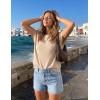 image:imageZESICA Womens Summer Wool Blend Short Sleeve Sweater Top 2026 Business Casual Lightweight Trendy Tank TopsApricot