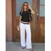 image:imageZESICA Womens Summer Wool Blend Short Sleeve Sweater Top 2026 Business Casual Lightweight Trendy Tank TopsBlack