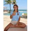image:imageZESICA Womens Summer Wool Blend Short Sleeve Sweater Top 2026 Business Casual Lightweight Trendy Tank TopsBlue