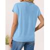 image:imageZESICA Womens Summer Wool Blend Short Sleeve Sweater Top 2026 Business Casual Lightweight Trendy Tank TopsBlue