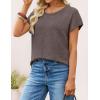 image:imageZESICA Womens Summer Wool Blend Short Sleeve Sweater Top 2026 Business Casual Lightweight Trendy Tank TopsCoffee