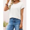 image:imageZESICA Womens Summer Wool Blend Short Sleeve Sweater Top 2026 Business Casual Lightweight Trendy Tank TopsWhite