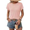 image:imageZESICA Womens Summer Wool Blend Short Sleeve Sweater Top 2026 Business Casual Lightweight Trendy Tank TopsPink
