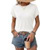 image:imageZESICA Womens Summer Wool Blend Short Sleeve Sweater Top 2026 Business Casual Lightweight Trendy Tank TopsWhite