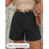 image:imageZESICA Shorts for Women Dressy 2026 Summer Pleated Wide Leg Elastic High Waisted Business Casual Shorts with PocketsBlackstripe