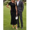 image:imageZESICA Womens Summer Floral Bodycon Long Dress Ruched Mesh Beach Vacation Formal Cocktail Party Wedding Guest Maxi DressesBlack