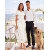 image:imageZESICA Womens Summer Floral Bodycon Long Dress Ruched Mesh Beach Vacation Formal Cocktail Party Wedding Guest Maxi DressesWhite