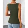 image:imageZESICA Womens Sleeveless Tank Tops 2026 V Neck Ribbed Knit Shirts Summer Casual Cute Y2K Sweater VestArmy Green