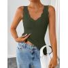 image:imageZESICA Womens Sleeveless Tank Tops 2026 V Neck Ribbed Knit Shirts Summer Casual Cute Y2K Sweater VestArmy Green