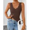 image:imageZESICA Womens Sleeveless Tank Tops 2026 V Neck Ribbed Knit Shirts Summer Casual Cute Y2K Sweater VestCoffee