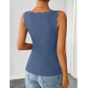 image:imageZESICA Womens Sleeveless Tank Tops 2026 V Neck Ribbed Knit Shirts Summer Casual Cute Y2K Sweater VestGrey Blue
