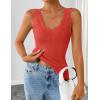 image:imageZESICA Womens Sleeveless Tank Tops 2026 V Neck Ribbed Knit Shirts Summer Casual Cute Y2K Sweater VestOrange
