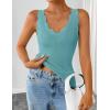 image:imageZESICA Womens Sleeveless Tank Tops 2026 V Neck Ribbed Knit Shirts Summer Casual Cute Y2K Sweater VestSage